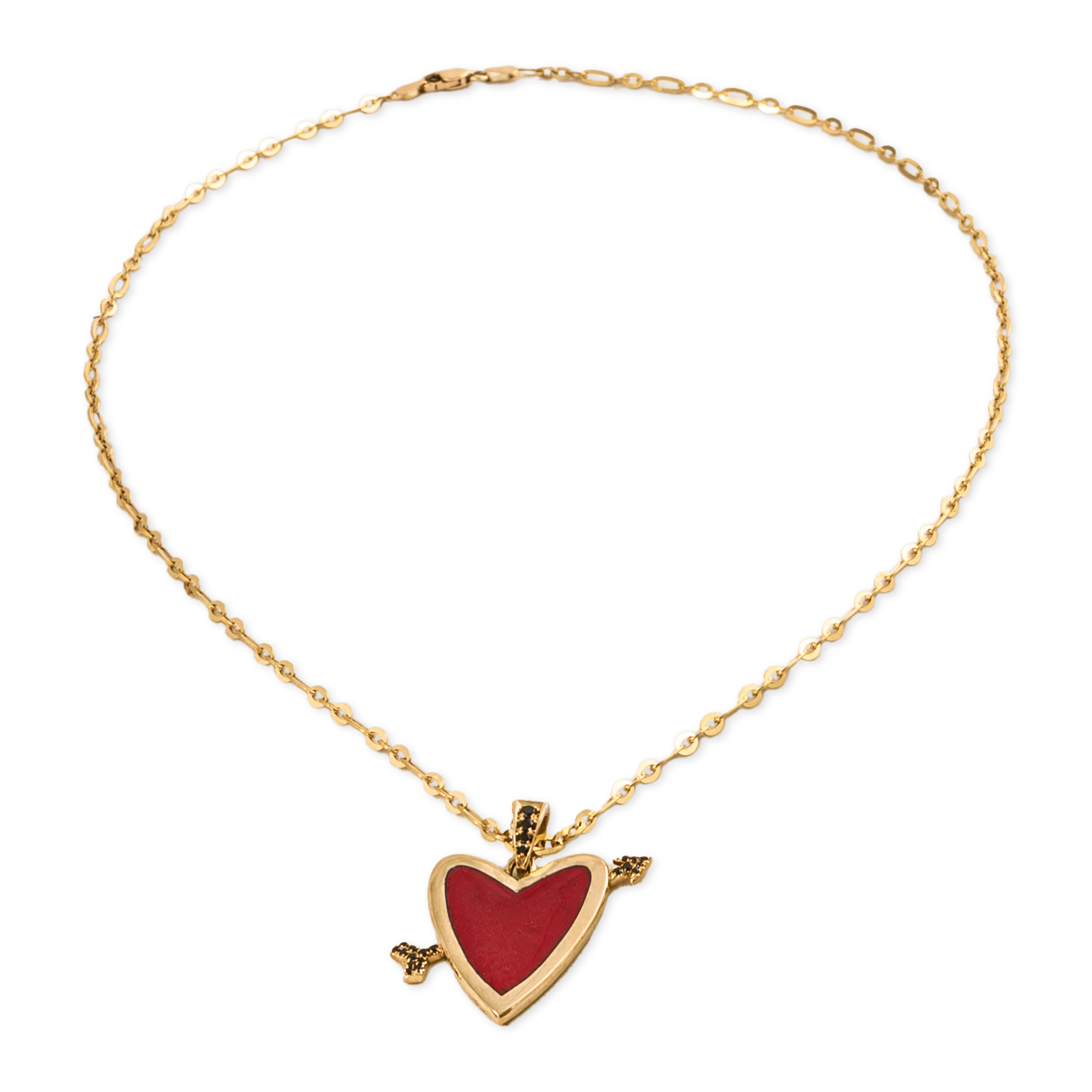 Cupids Heart necklace - Red