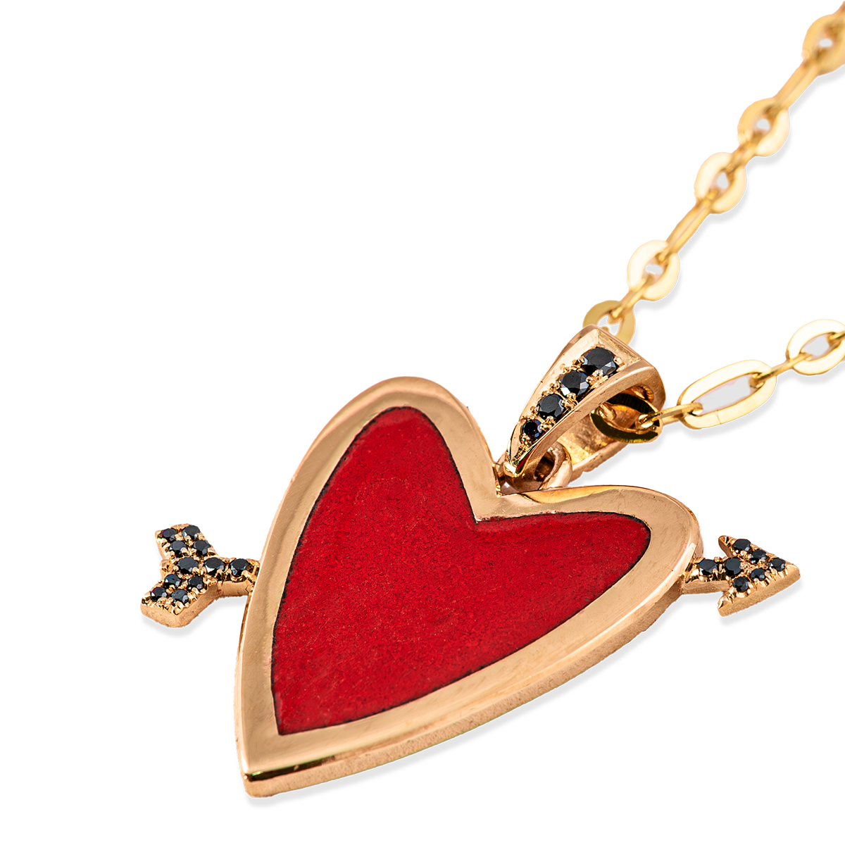 Cupids Heart necklace - Red