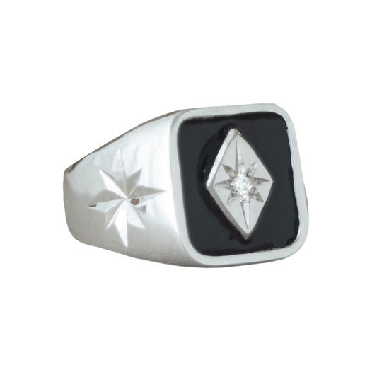 CLASICO signet ring - SILVER