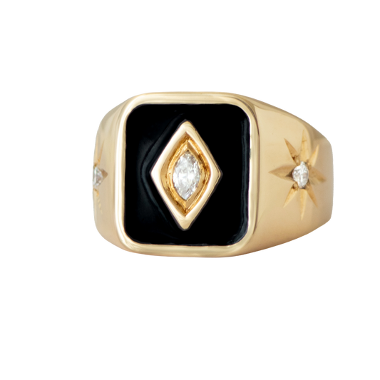 CLASICO signet ring - GOLD small