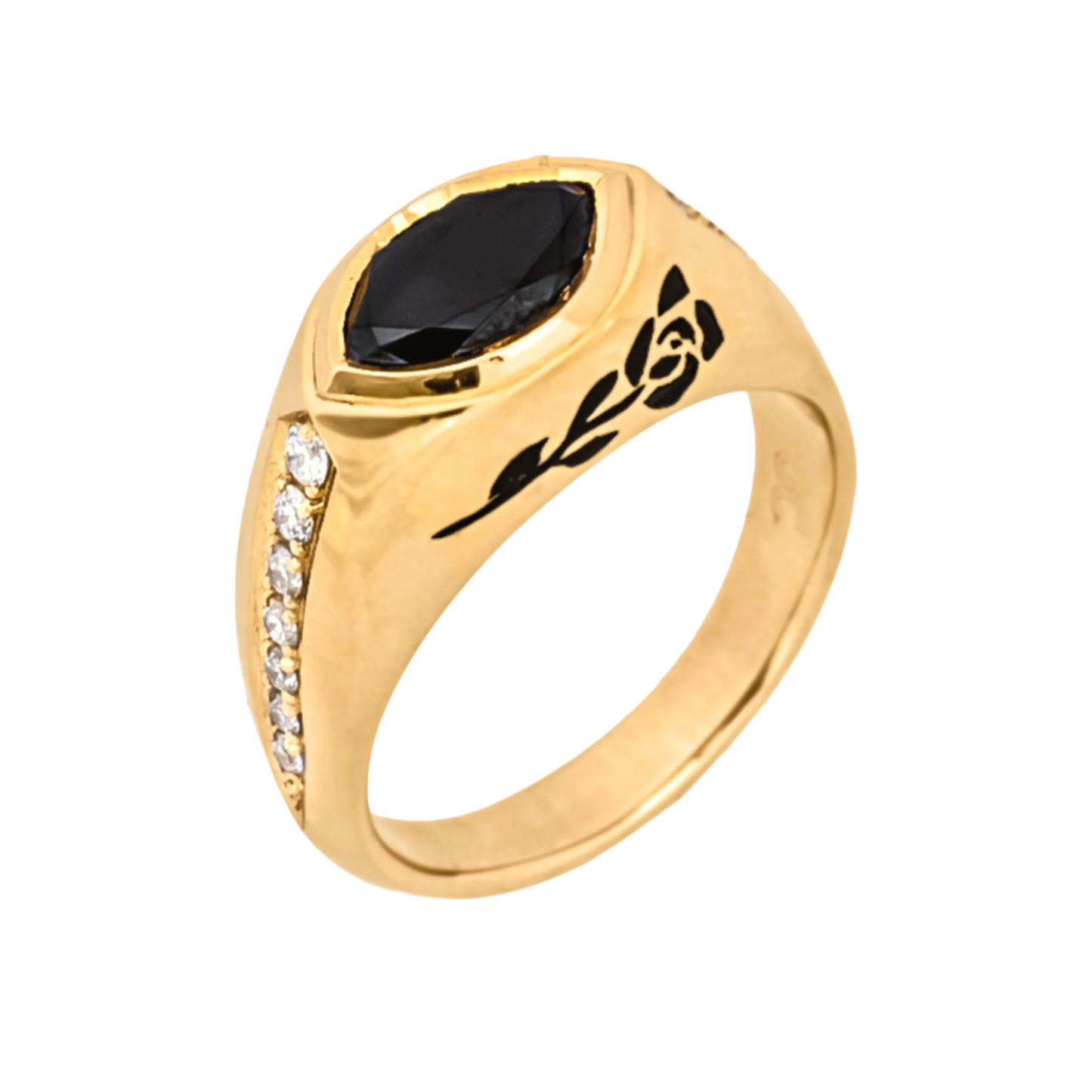 Black Rose signet ring