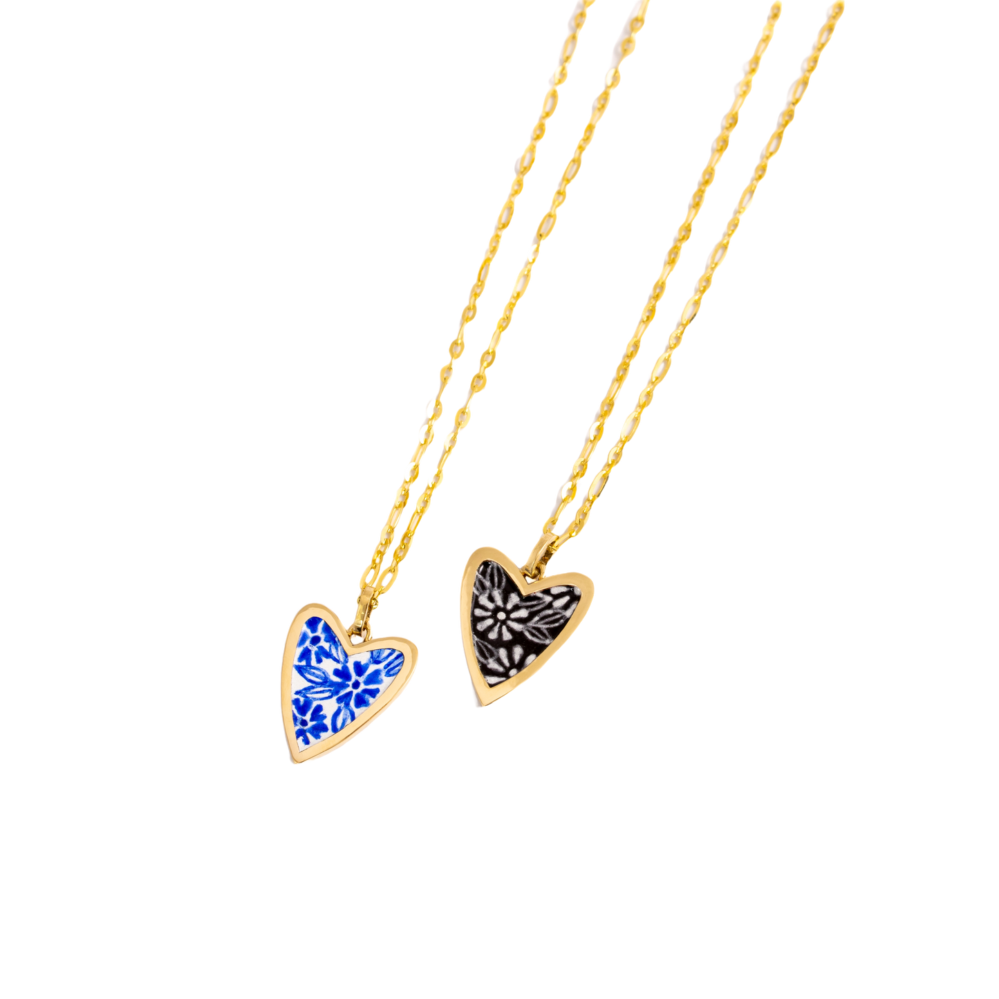 Talavera Heart necklace - blue